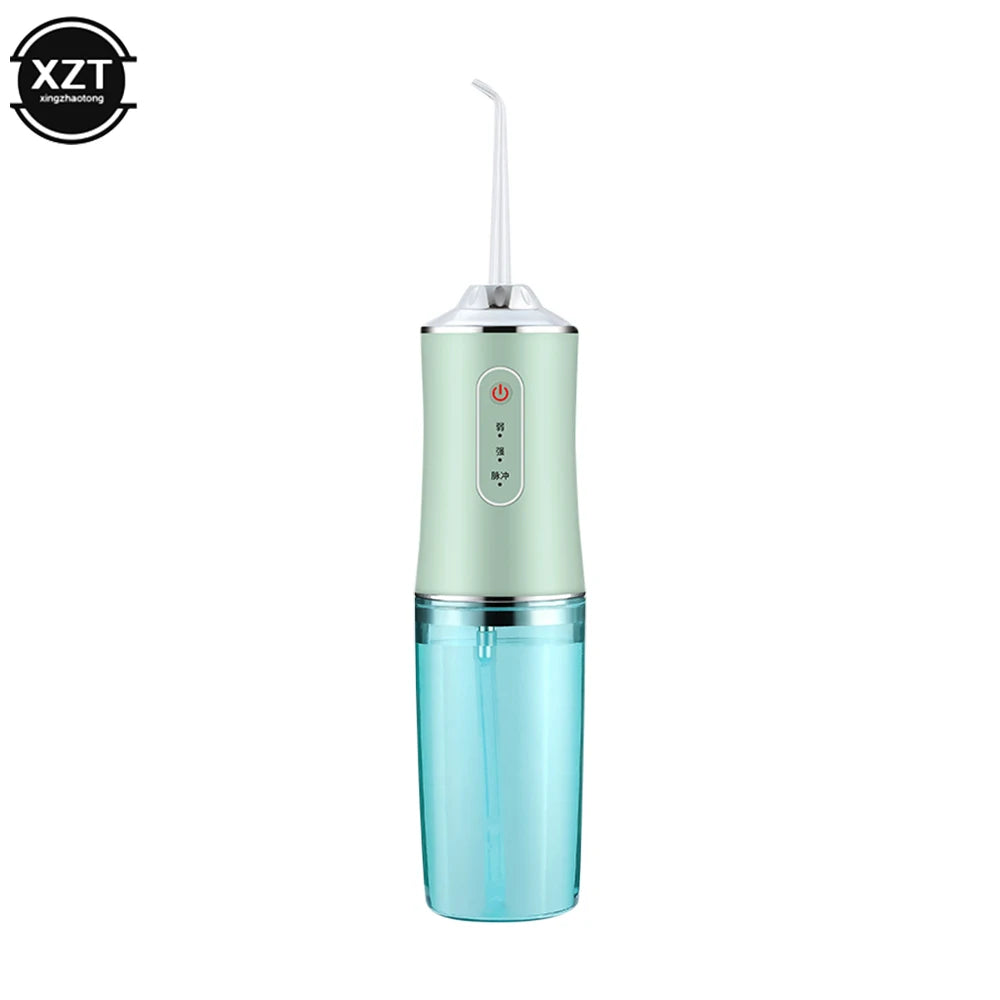 Portable Electric Flosser USB Rechargeable Oral Rinse Strong Water Pressure Tooth Cleaner 220ml Waterproof Tooth Scaler BeautiMass