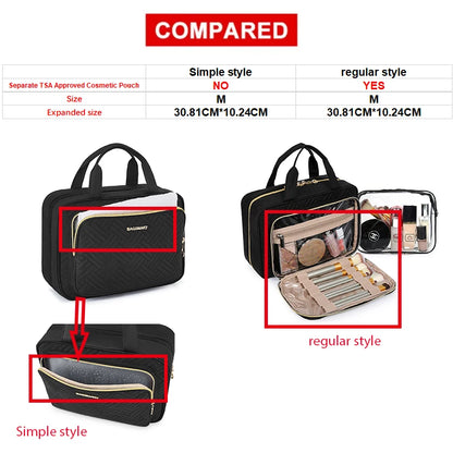 2pcs Multifunction Large Capacity Portable Cosmetic Makeup Bag - BeautiMass