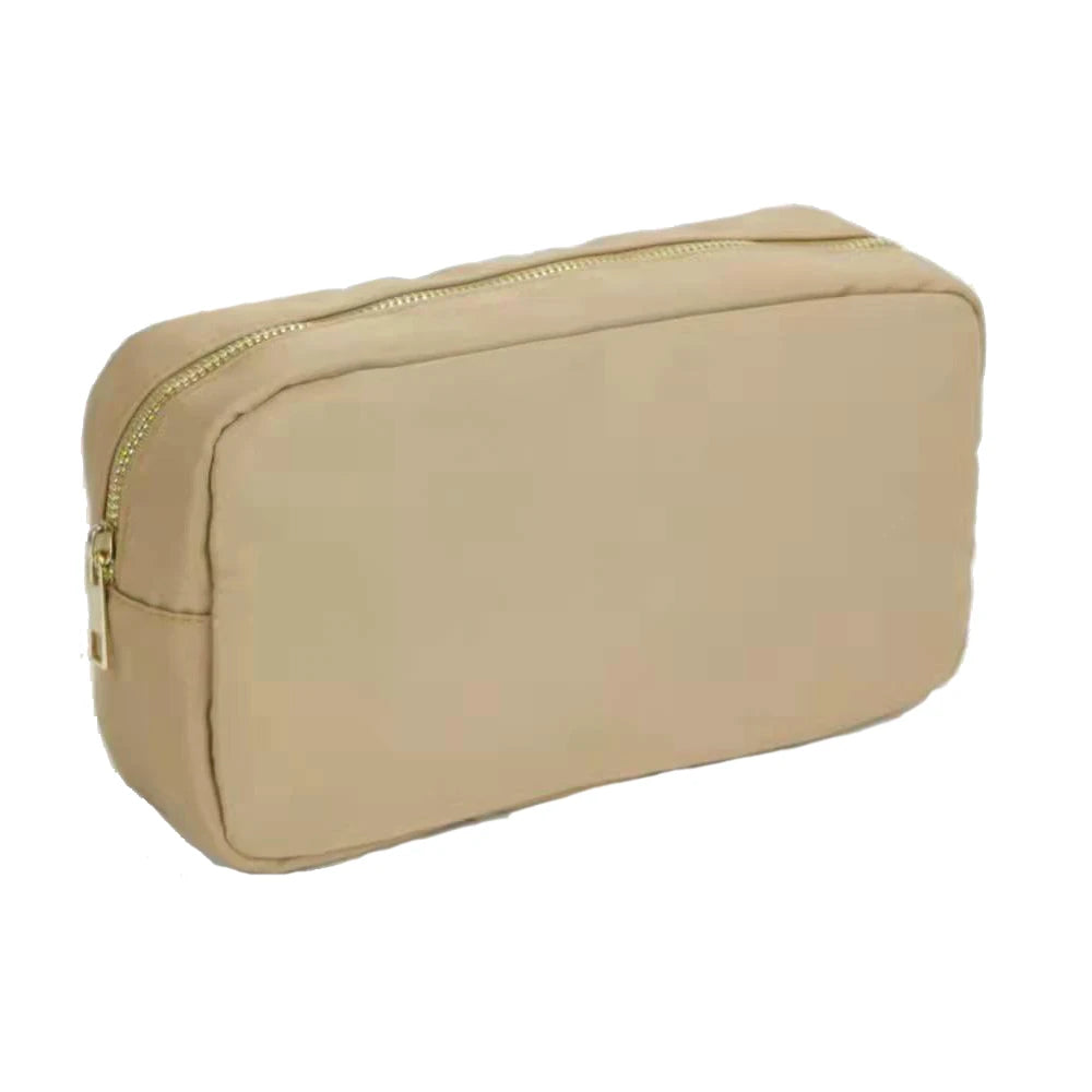 Waterproof Nylon Durable Toiletry Cosmetic Bag Solid Color - BeautiMass