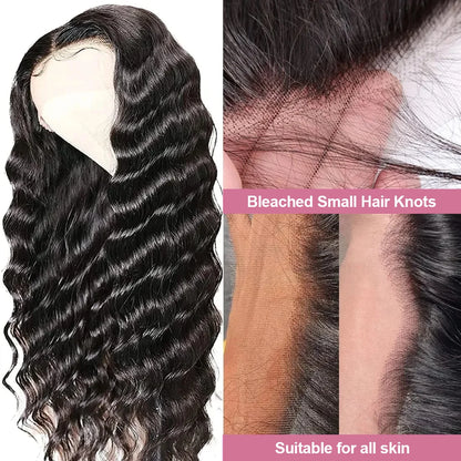 40 Inch Loose Deep Wave 13x6 HD Lace Frontal Human Hair Wig Brazilian Curly 13x4 - BeautiMass