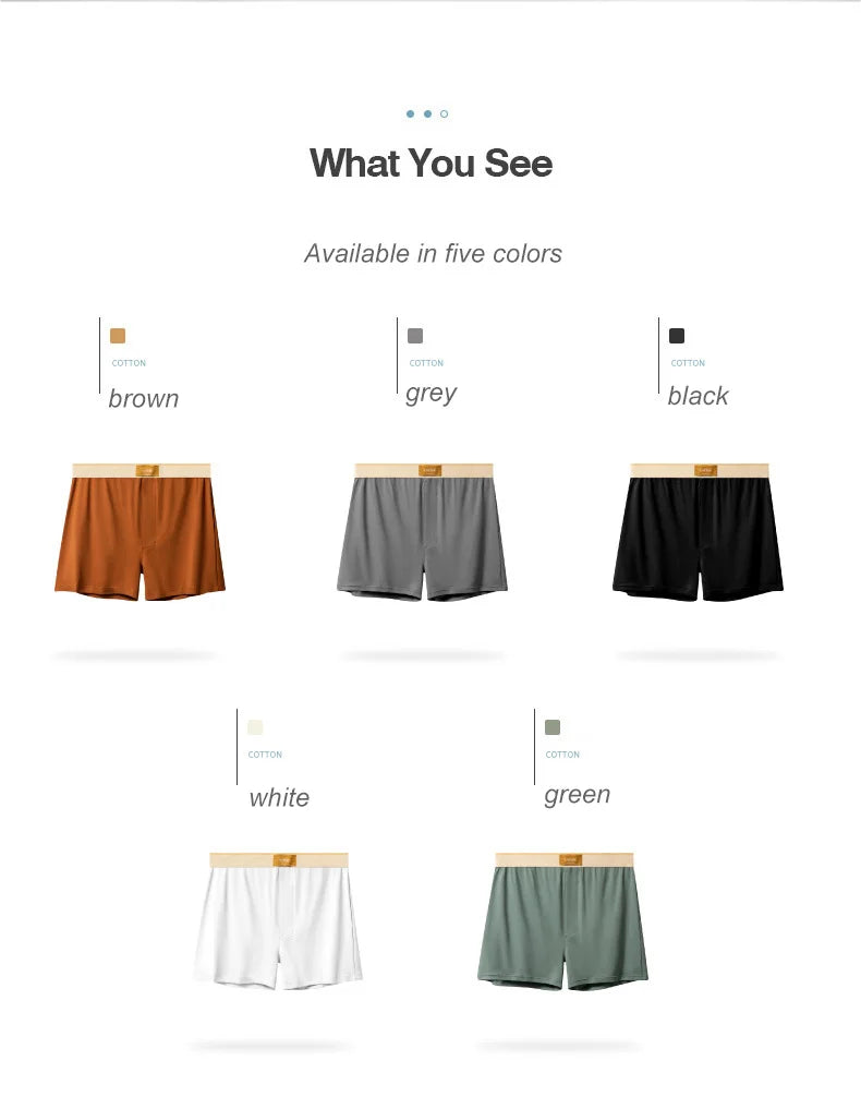 1pcs Male Arrow Pants Men Cotton Boxers Shorts Loose Mid-Waisted Men's Plus Size Underwear Homewear Comfortable Panties BeautiMass