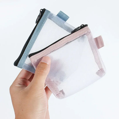 Transparent Mesh Mini Cosmetic Bag Makeup Case - BeautiMass