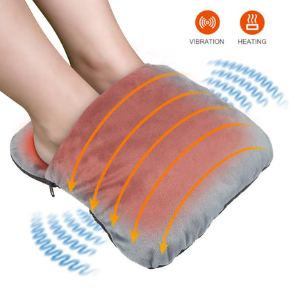 Winter Universal Electric Foot Heating Pad USB Charging Washable Household Foot Warmer Heater Soft Plush Foot Warming Mat 29cm BeautiMass