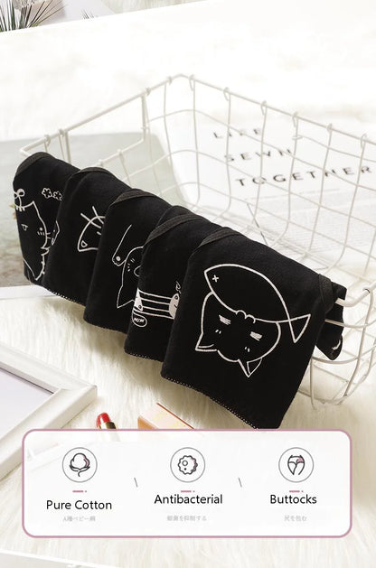 5Pcs/set Cotton Cartoon Cute Panties Short Underwear For Women Ladies - BeautiMass