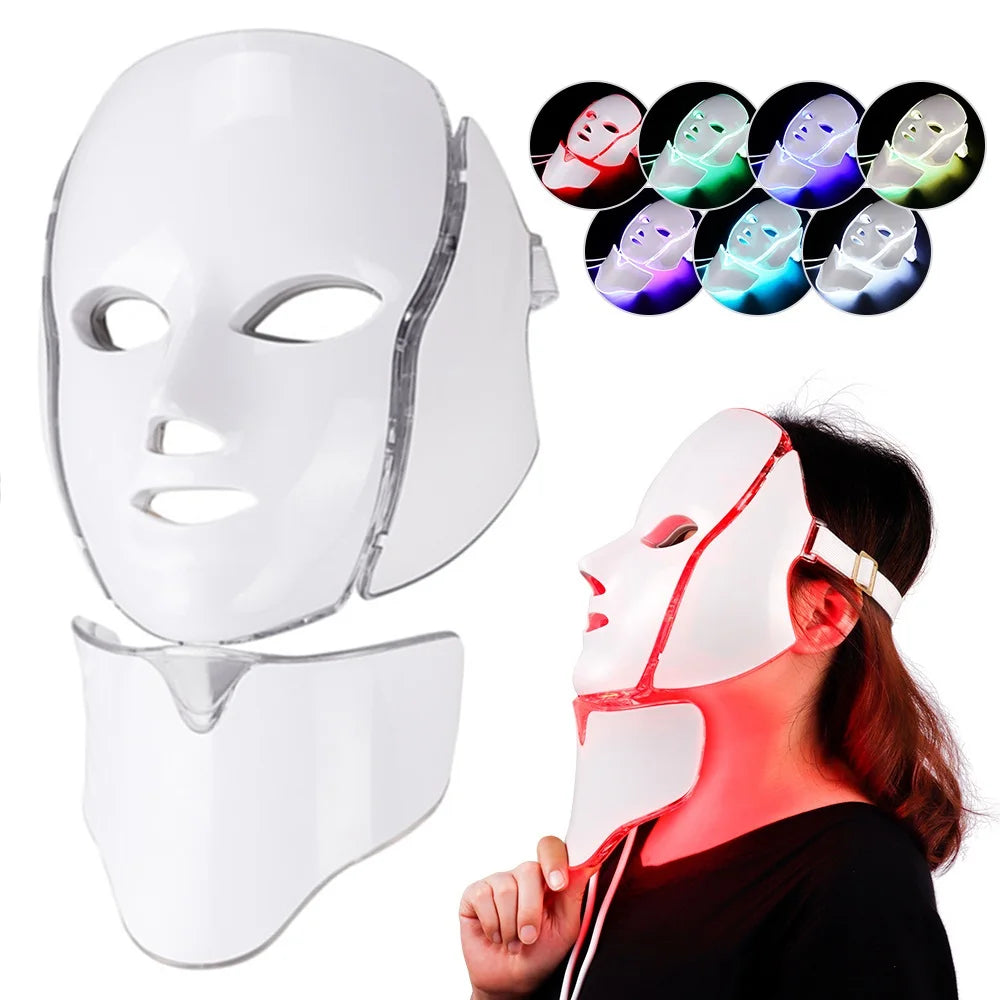 Air Bag-7 Colors Light LED Skin Care Facial Beauty Mask With Neck Skin Rejuvenation - BeautiMass