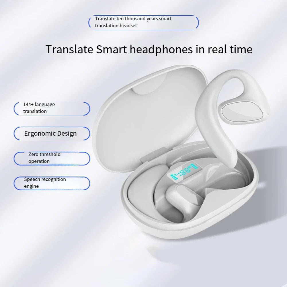 M8 Translation Headphones Instantly Translate In 144 Languages Wireless Blue-tooth With Smart Earphone - BeautiMass