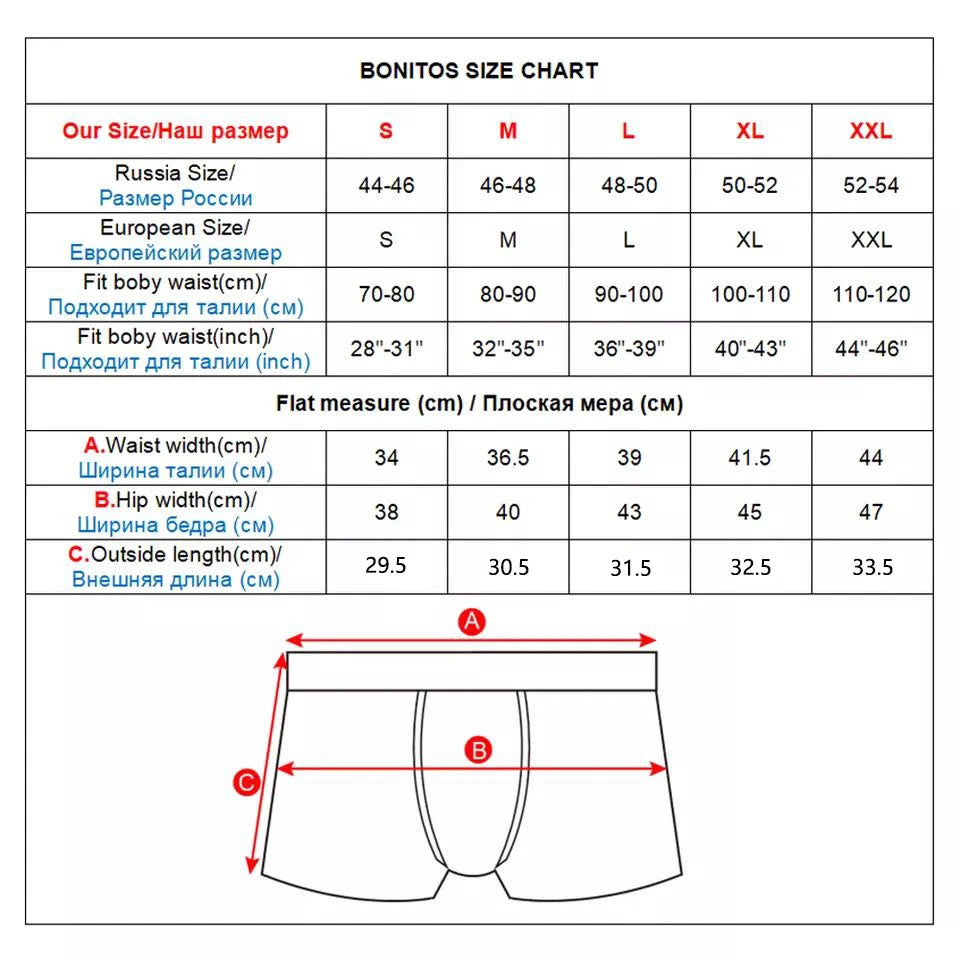 6pcs White Men Panties Cotton Boxers Underwear Pack Brand Underpants Slip Trunks - BeautiMass