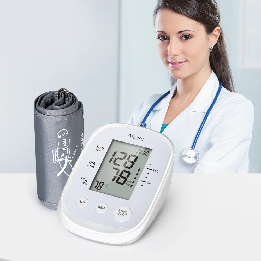 AICARE Digital Tonometer Upper Arm Blood Pressure Monitor - BeautiMass