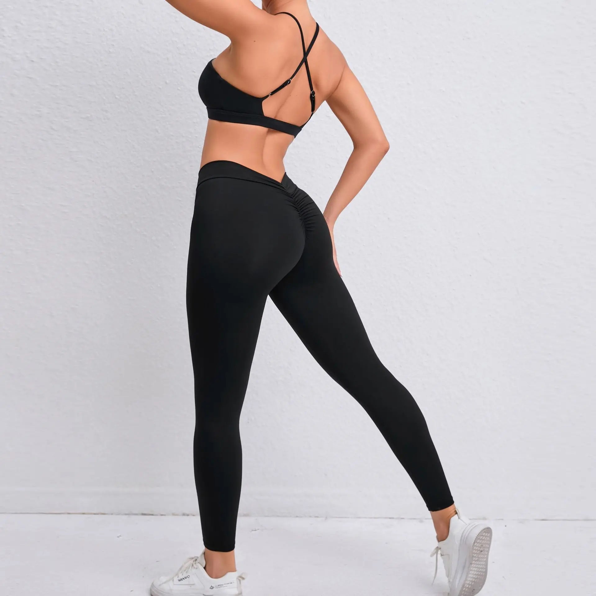 Yoga Women's Tracksuit 2PCS Fitness Yoga Sets Sportswear Workout Bra+High Waist Leggings Gym Clothing Sports Suits Athletic Wear - BeautiMass