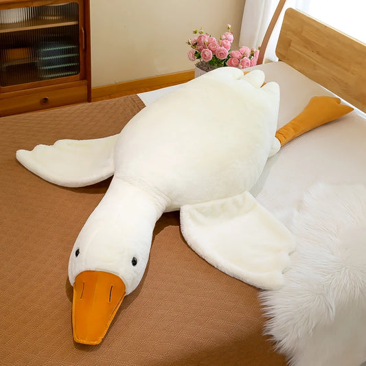 Animal Cute Big White Goose Toy Giant Duck Sleep Throw Pillow Cushions Soft Doll - BeautiMass