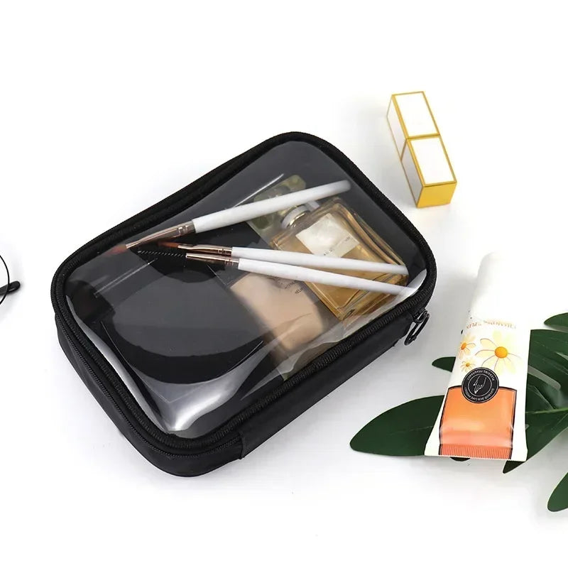 Waterproof Transparent Cosmetic Makeup Travel Zipper Clear bag - BeautiMass