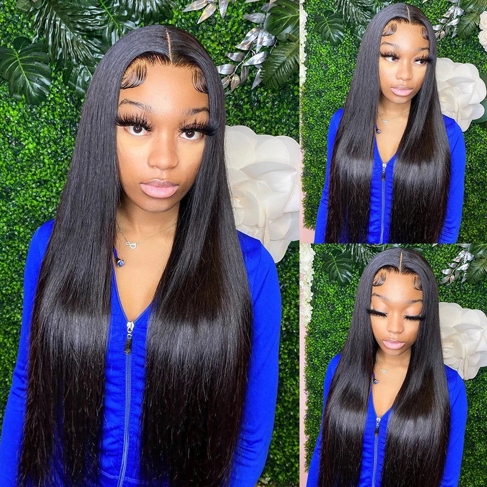 Pre Cut Glueless Wig Human Hair Ready To Wear And Go Preplucked Brazilian Bone Straight Human Hair Wigs - BeautiMass