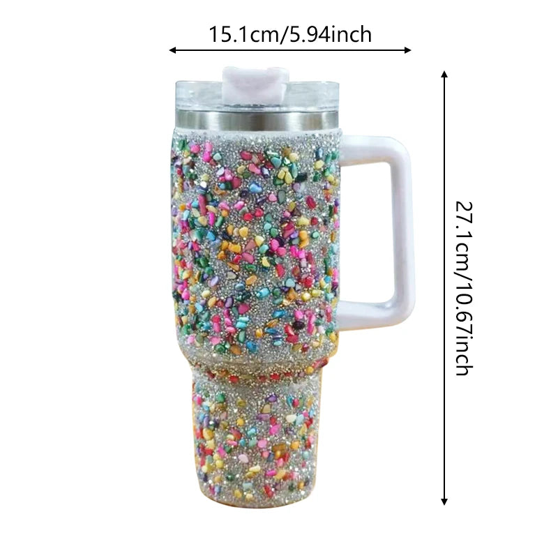 40oz Stainless Steel Insulated Water Bottle Cold Hot Mugs Vacuum Thermal Coffee Cup - BeautiMass