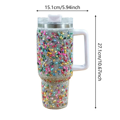 40oz Stainless Steel Insulated Water Bottle Cold Hot Mugs Vacuum Thermal Coffee Cup - BeautiMass