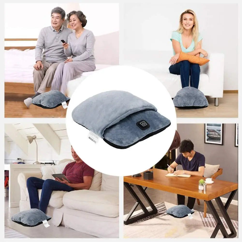 Winter Universal Electric Foot Heating Pad USB Charging Washable Household Foot Warmer Heater Soft Plush Foot Warming Mat 29cm BeautiMass