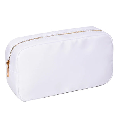 Waterproof Nylon Durable Toiletry Cosmetic Bag Solid Color - BeautiMass