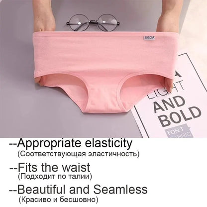 7Pcs Panties for Women Cotton Underwear Plus Size Breathable Soft Sexy Briefs - BeautiMass