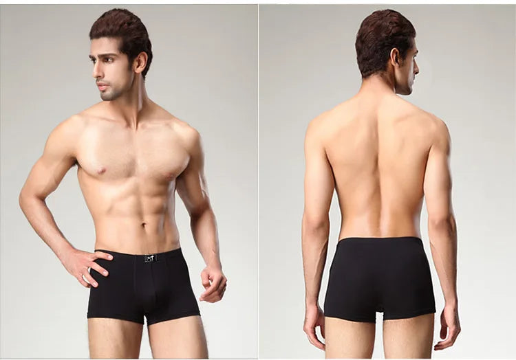 7Pcs/Lot Men's Solid Color Boxer High-quality Moda Comfortable Soft Underwear Size L-6XL - BeautiMass