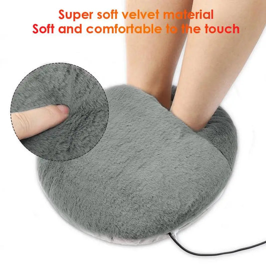 Winter USB Charging Electric Foot Heating Pad Universal Soft Plush Washable Foot Warmer Heater Household Foot Warming Mat BeautiMass