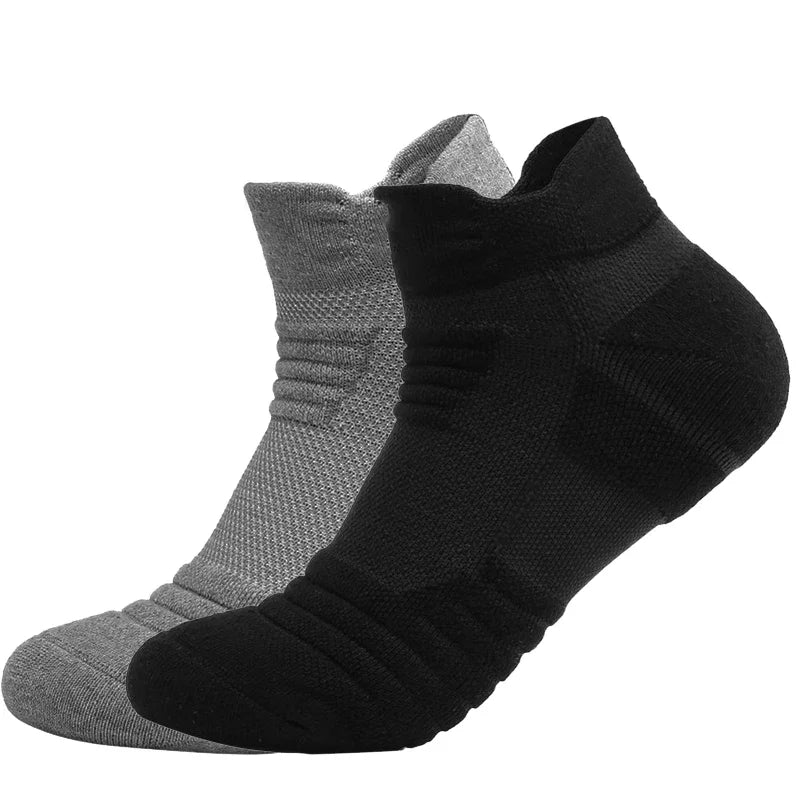 2Pairs Anti-slip Football Socks Men Women Cotton Sock Short Long Tube - BeautiMass