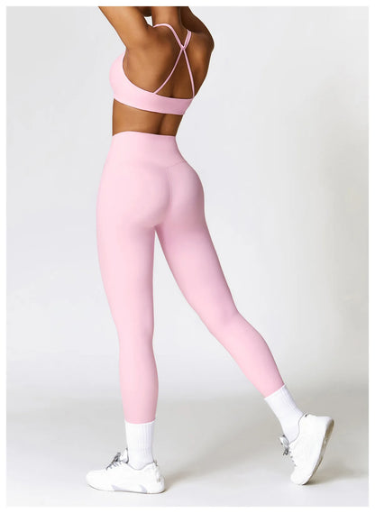 Yoga Clothing Suits Athletic Wear Women High Waist Leggings And Top Two Piece Sports Set Gym Tracksuit Fitness Workout Outfits - BeautiMass