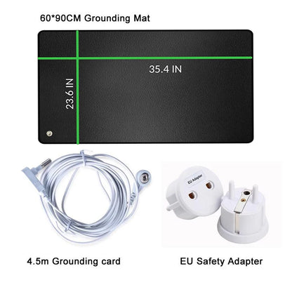 90x60cm Grounding Mat Pad Health With Earthing Cable Release Electrostatic - BeautiMass