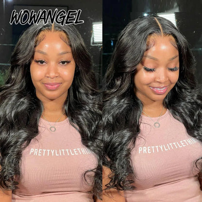 Body Wave Human Hair Bundles with 13x6 HD Lace Frontal Brazilian Remy Melt Skins Hair Extensions - BeautiMass