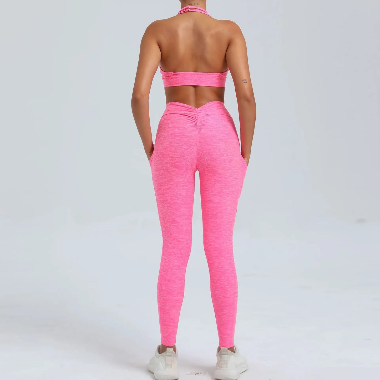 Women's Tracksuit Fitness Suit Yoga Sets Sportswear Clothes Bra+High Waist Leggings - BeautiMass