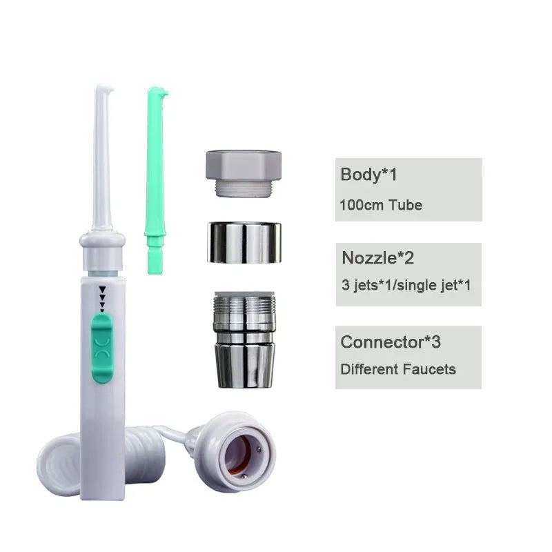 LISM Water Dental Flosser Faucet Oral Irrigator Floss Dental Irrigator Dental Pick Oral Irrigation Teeth Cleaning Machine BeautiMass