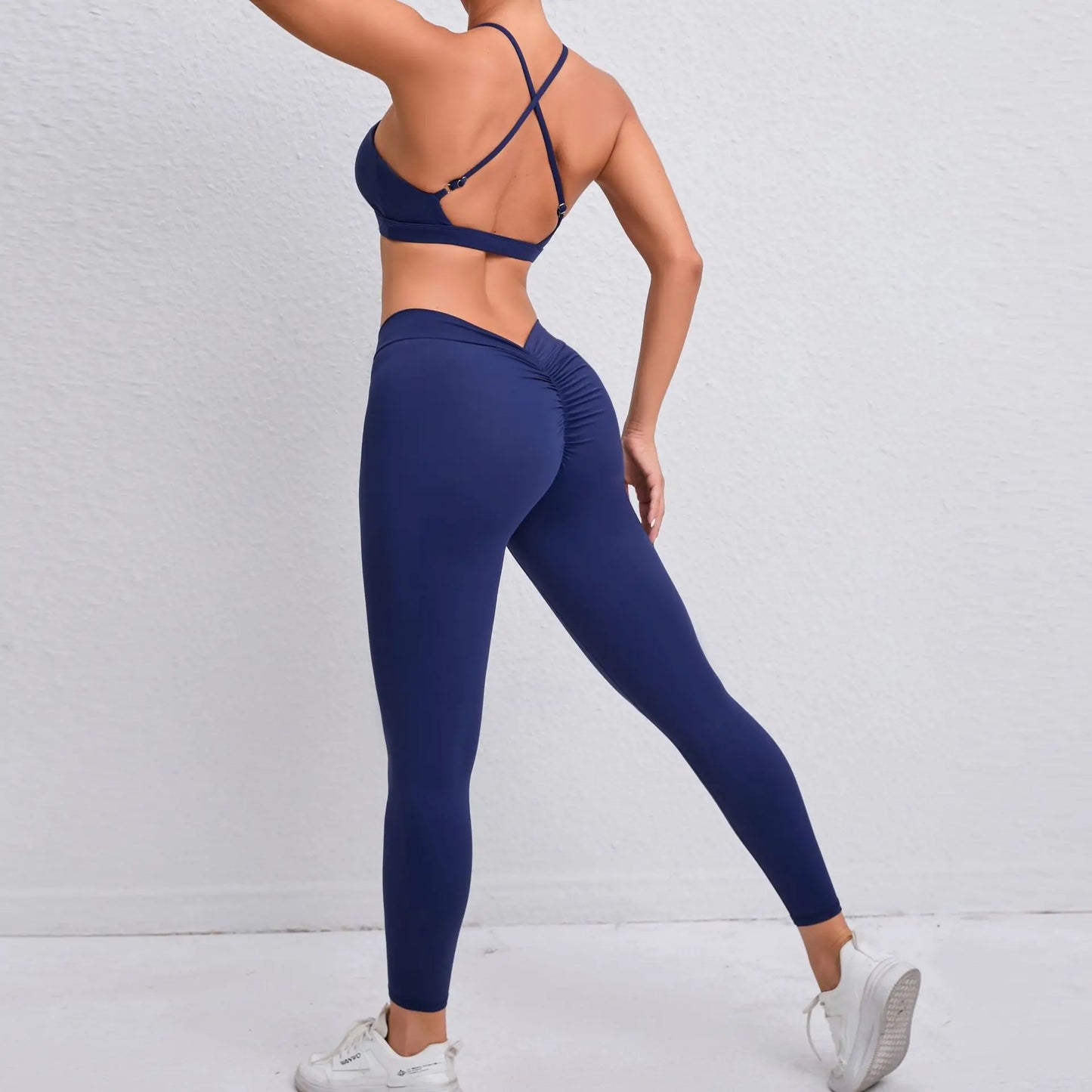 Yoga Women's Tracksuit 2PCS Fitness Yoga Sets Sportswear Workout Bra+High Waist Leggings Gym Clothing Sports Suits Athletic Wear - BeautiMass