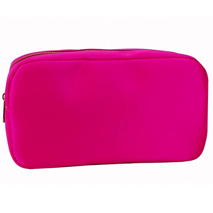 Waterproof Nylon Durable Toiletry Cosmetic Bag Solid Color - BeautiMass