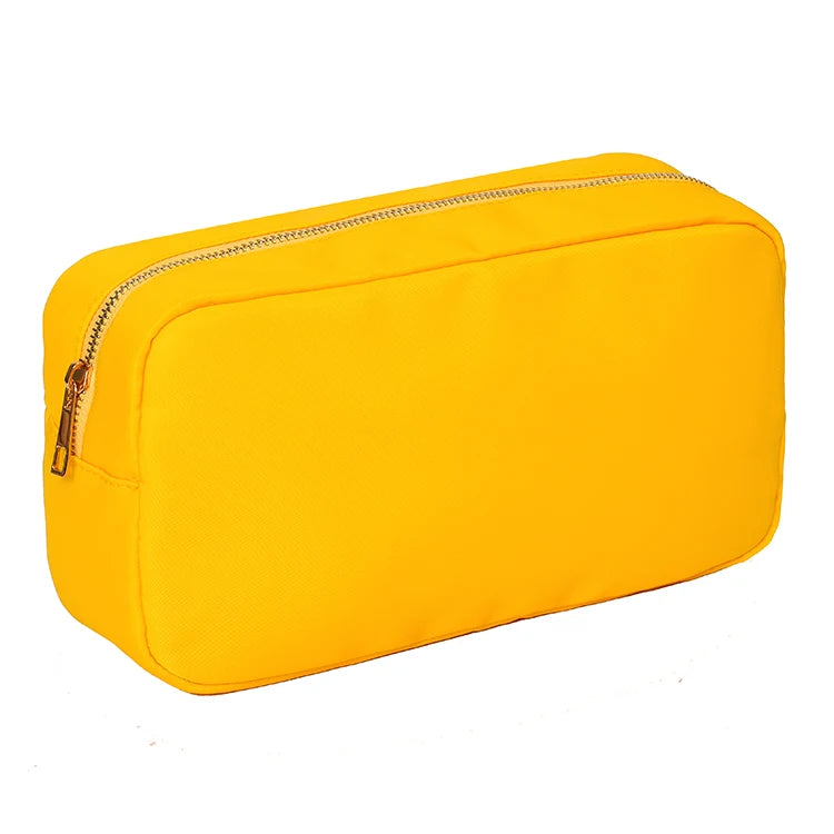 Waterproof Nylon Durable Toiletry Cosmetic Bag Solid Color - BeautiMass