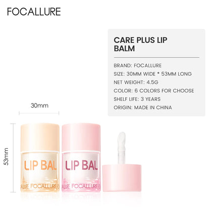 FOCALLURE 2 Pcs Lips Makeup Set Pearlescent Lipstick Pen Non-Sticky Mirror Lip Glosses Moisturizing Lip Balm Lipstick Cosmetics BeautiMass