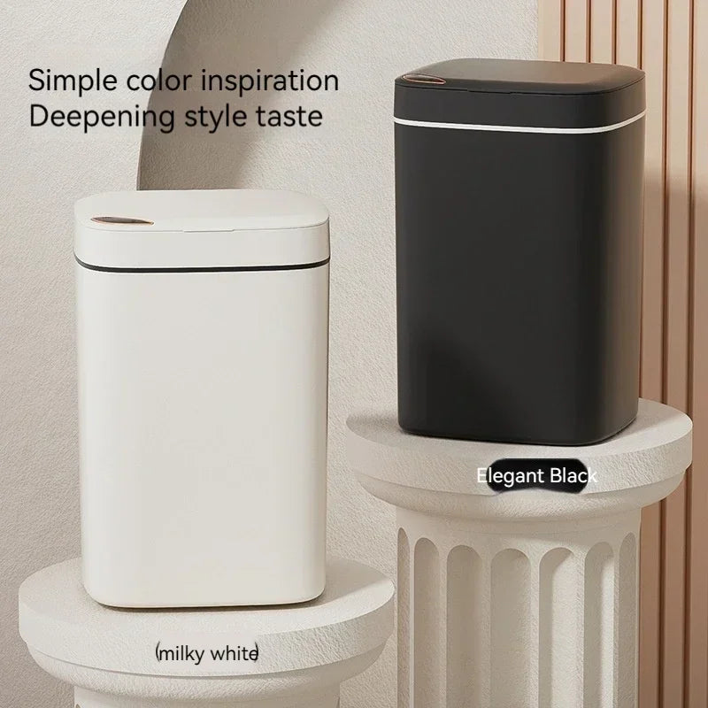 16L Smart Automatic Sensor Indoor Bathroom Crack Trash Can - BeautiMass