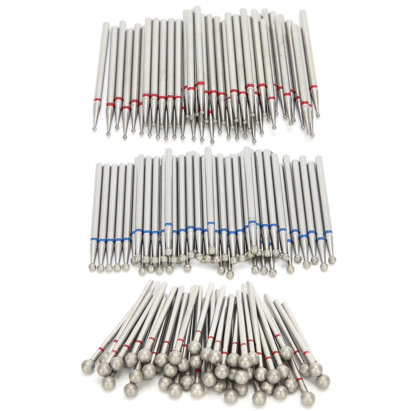 50pcs Diamond Nail Drill Cuticle Bit Set Milling Cutter for Manicure Electric Cutter Bits - BeautiMass