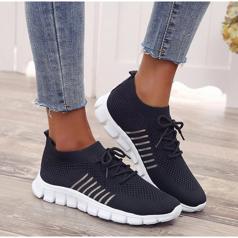 Women Slip on Mesh Light Breathable Running Sneakers Walking Shoes - BeautiMass