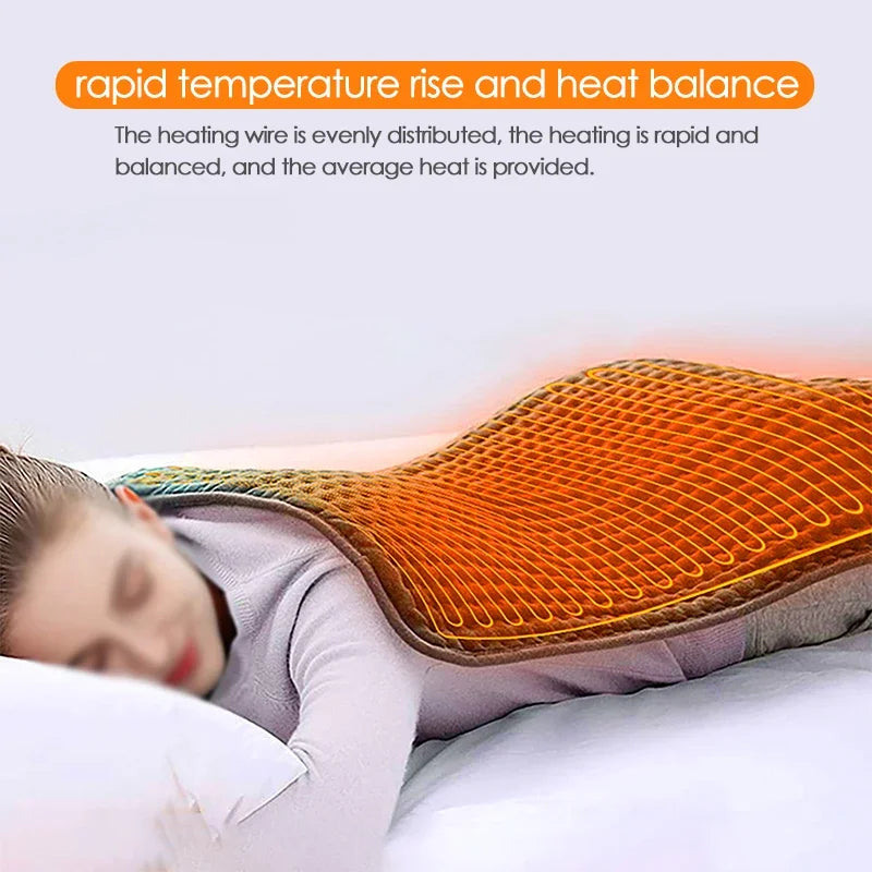 Winter Electric Heating Blanket Washable Heating Pad Heated Mat - BeautiMass