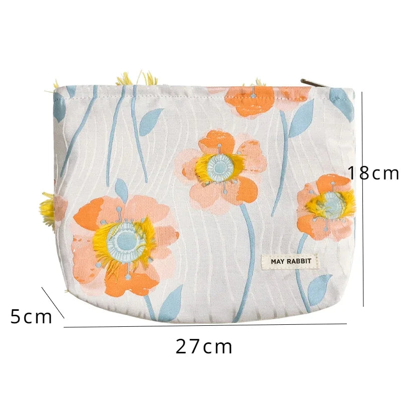 Vintage Relief Flower High-quality Makeup Bag for Women - BeautiMass