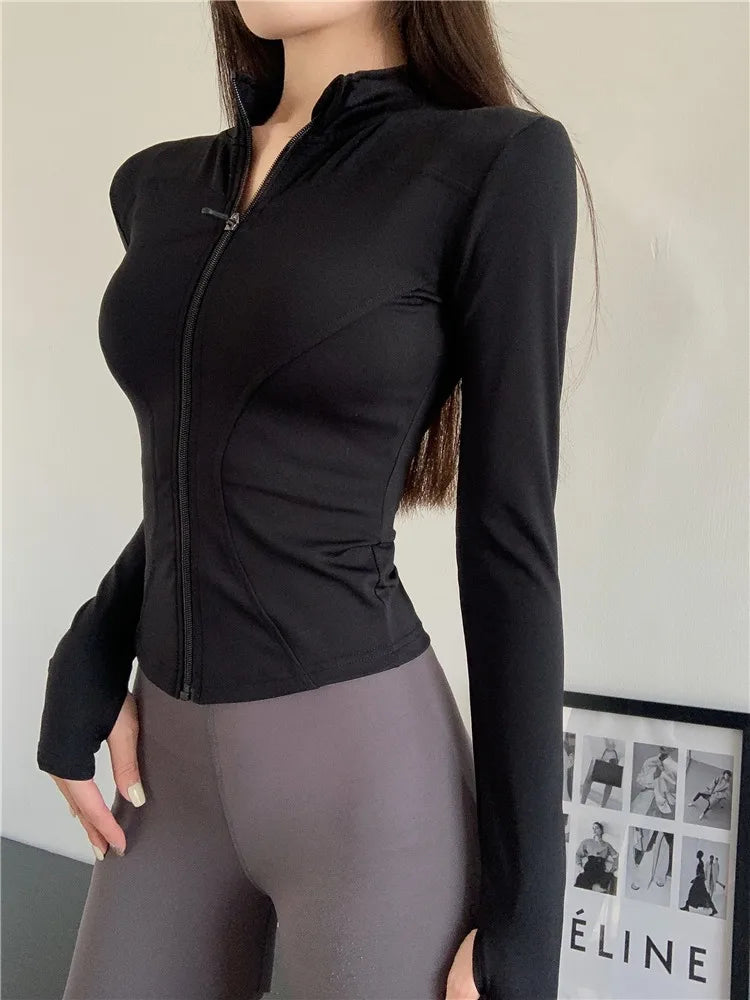 Women's Activewear Jacket Long Sleeve Slim Fit Sunscreen Sweatshirt - BeautiMass