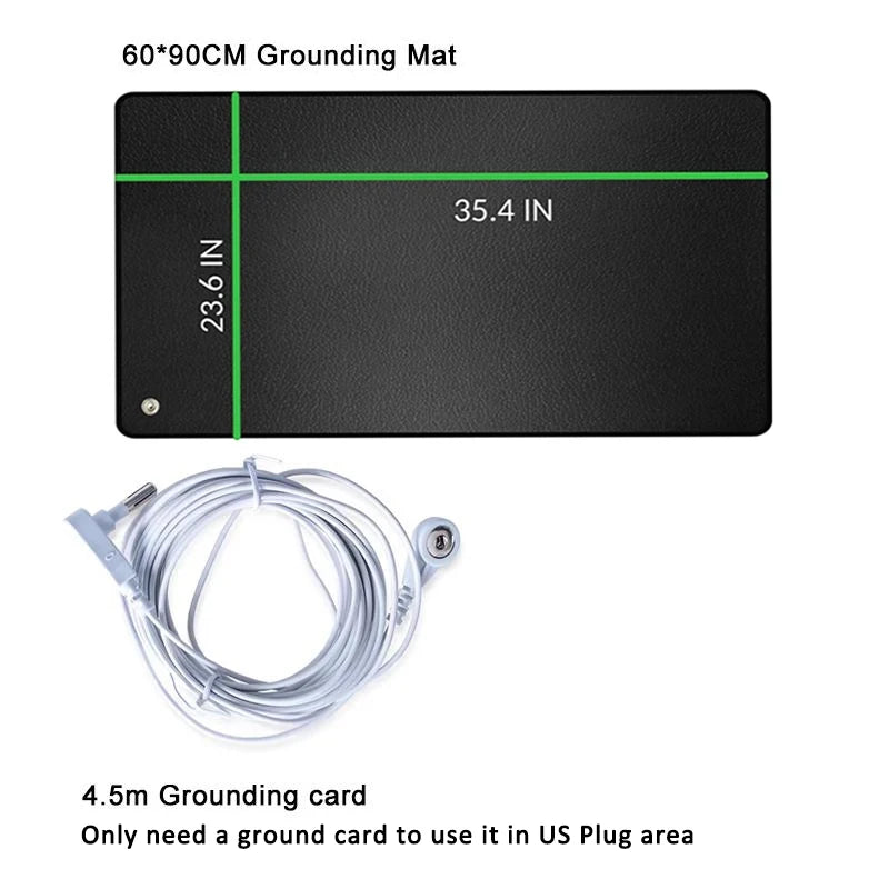 90x60cm Grounding Mat Pad Health With Earthing Cable Release Electrostatic - BeautiMass