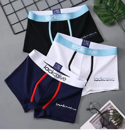 4Pcs Underwear Men's Boxer Shorts Cotton Homme U Convex Underpants - BeautiMass