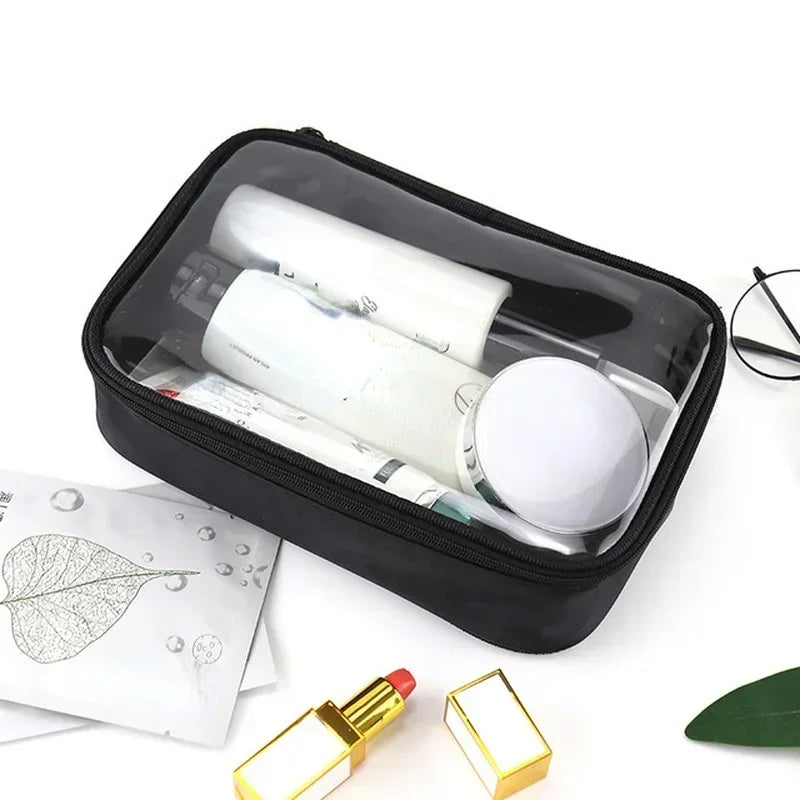 Waterproof Transparent Cosmetic Makeup Travel Zipper Clear bag - BeautiMass