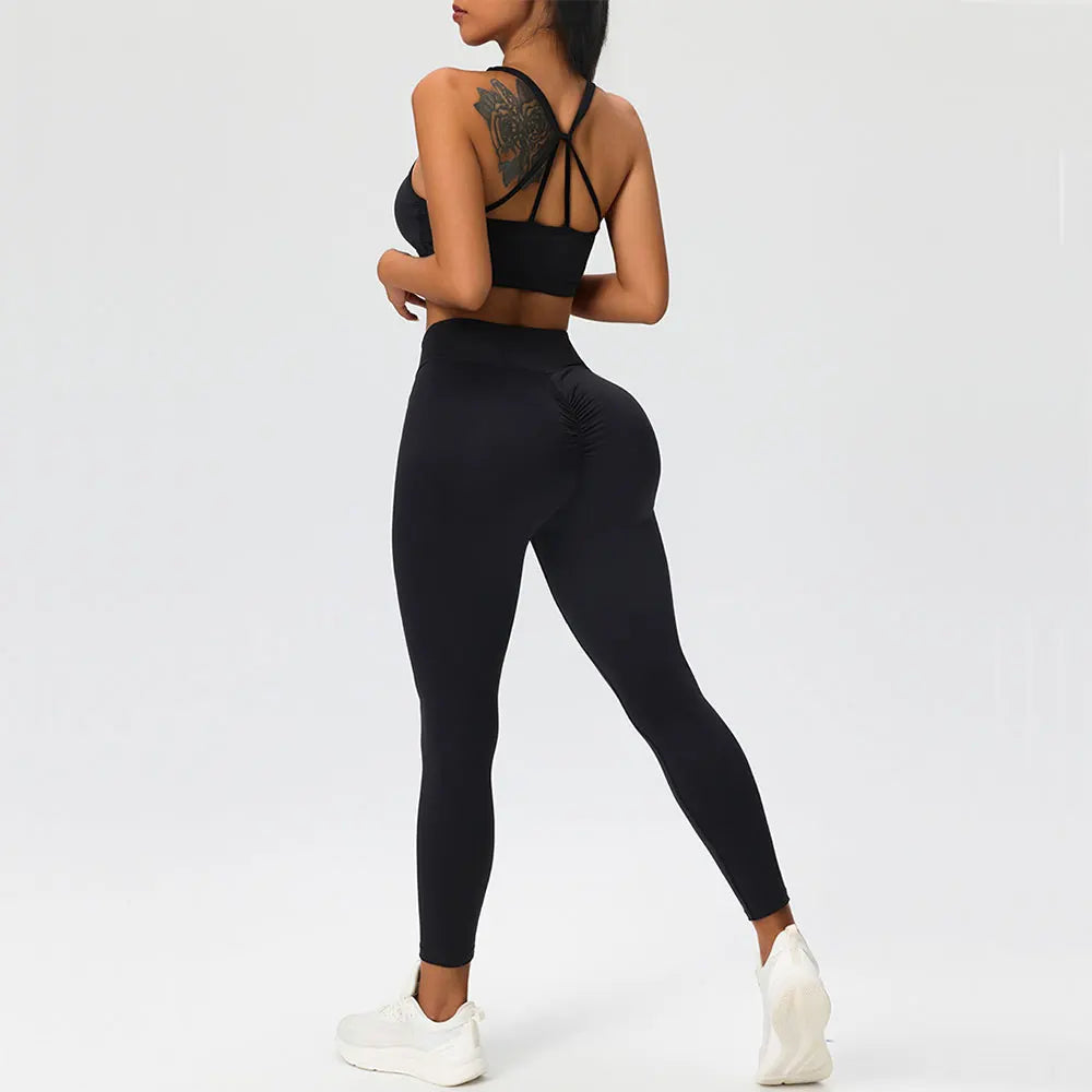 Women's Clothes Workout Tracksuit 2 Pieces Yoga Set Workout Sportswear - BeautiMass