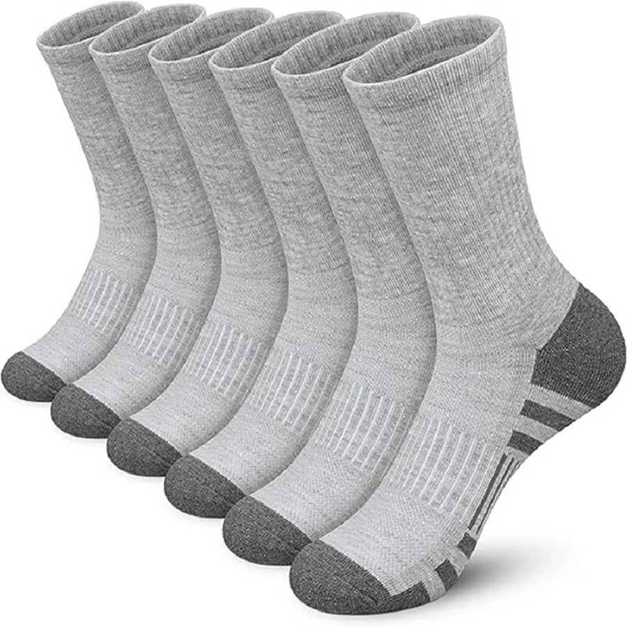 5 pairs of cotton sports socks black white & gray long socks - BeautiMass