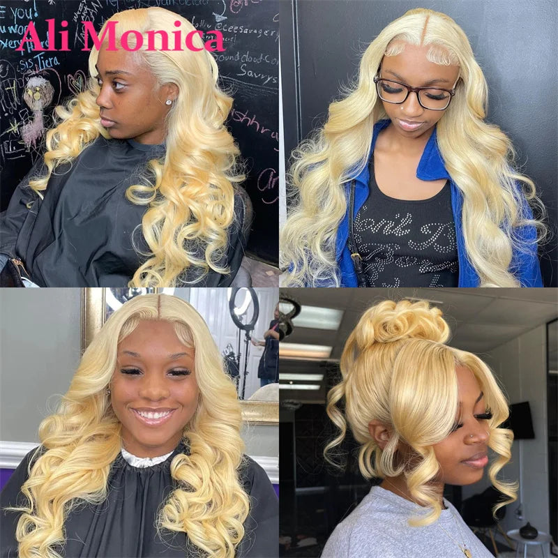 Alimonica Bundles 613 Honey Blonde Remy Brazilian Body Wave Hair Weave Weft Remy Human Hair - BeautiMass