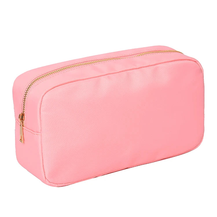 Waterproof Nylon Durable Toiletry Cosmetic Bag Solid Color - BeautiMass