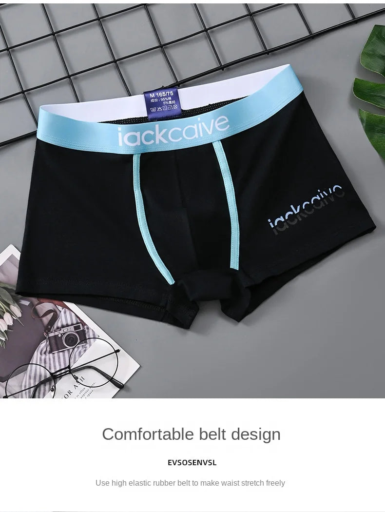 4Pcs Underwear Men's Boxer Shorts Cotton Homme U Convex Underpants - BeautiMass