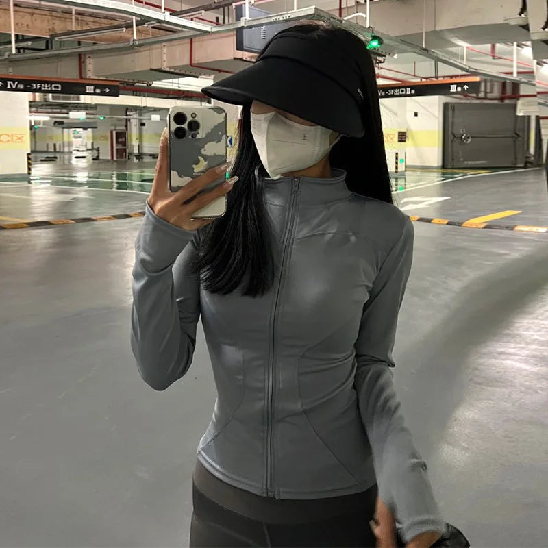 Women's Activewear Jacket Long Sleeve Slim Fit Sunscreen Sweatshirt - BeautiMass