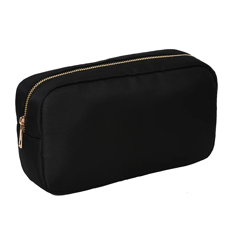 Waterproof Nylon Durable Toiletry Cosmetic Bag Solid Color - BeautiMass