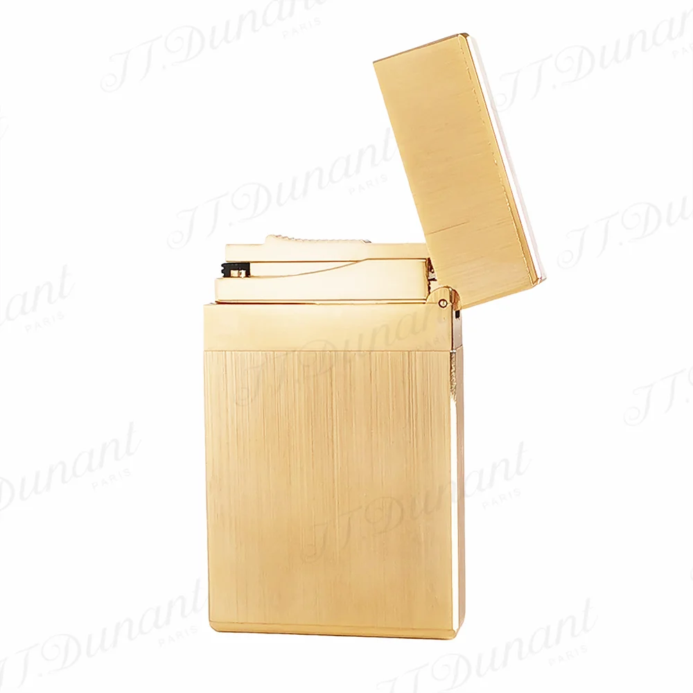 Vintage Design Dunant Lighter Classical Wire Drawing Refillable Gas Lighters - BeautiMass